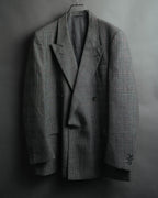 -MOOD MILLÉSIMES- 80’s-90’s Prince of Wales check wool double-breasted setup suit