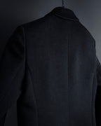 "GUCCI" Michele period linear silhouette wool chester coat