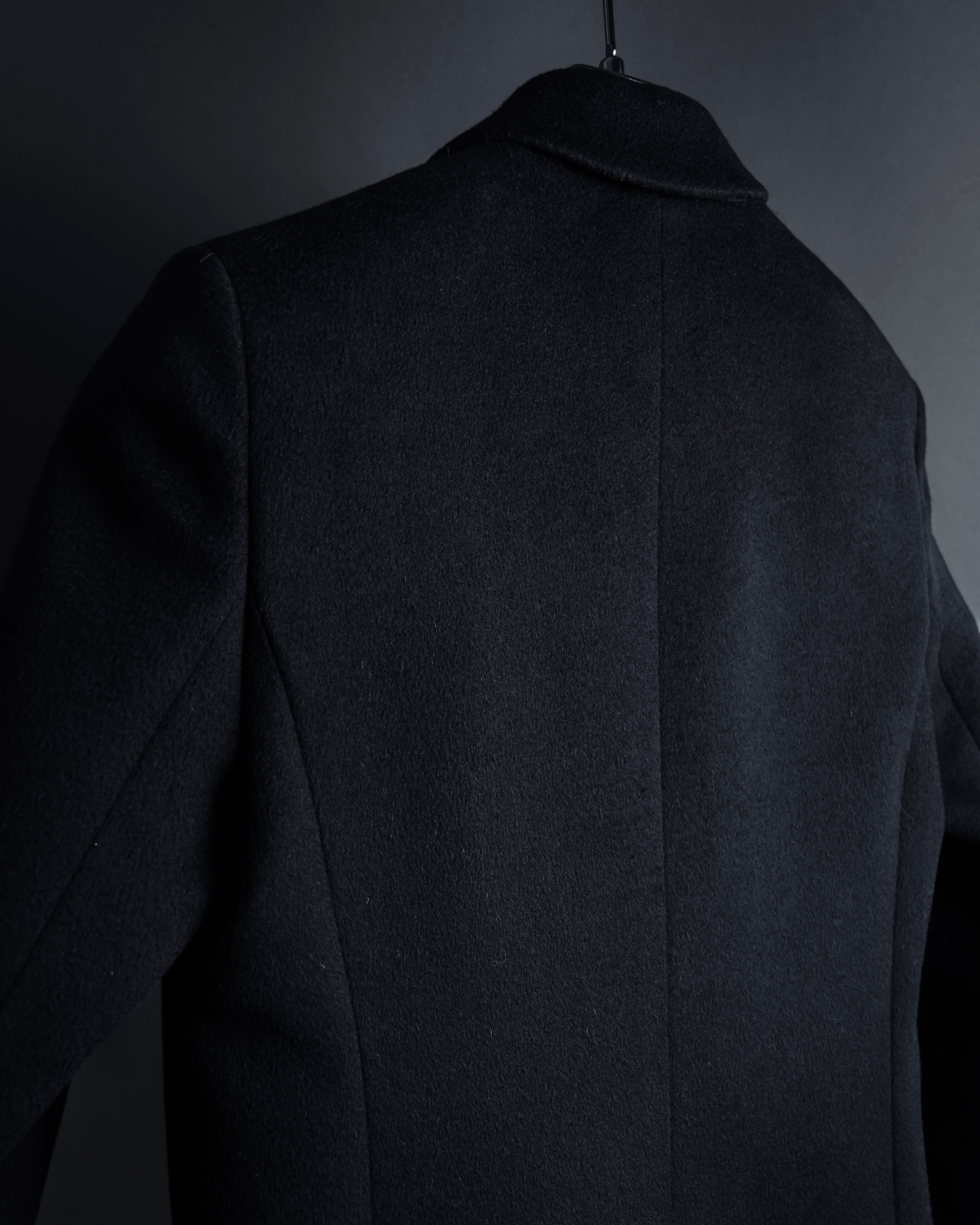 "GUCCI" Michele period linear silhouette wool chester coat