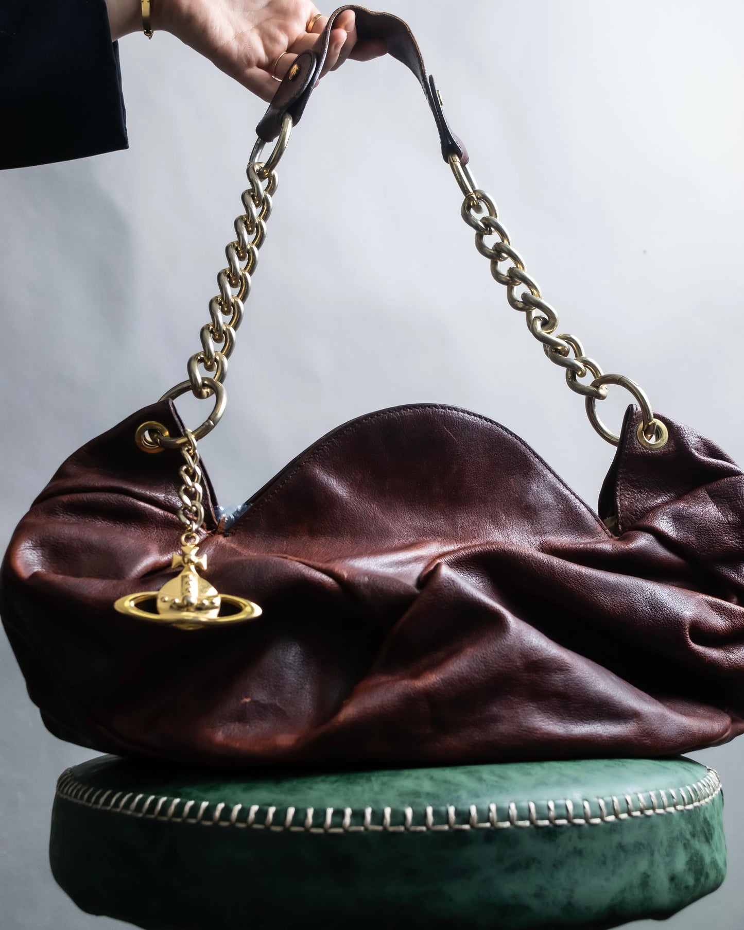 "Vivienne Westwood" Orb charm horizontal chain shoulder bag