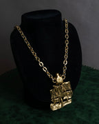 "YVES SAINT LAURENT" Crystal-embellished gold necklace