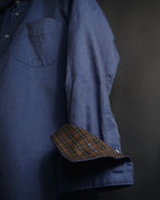 "BURBERRY" 00’s Classic oxford nova check accents shirt