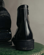 "MM6 Maison Margiela" 2010's Glossy leather side zip ankle boots