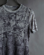 "JEAN PAUL GAULTIER JEANS" American comic book motif sheer short length pullover