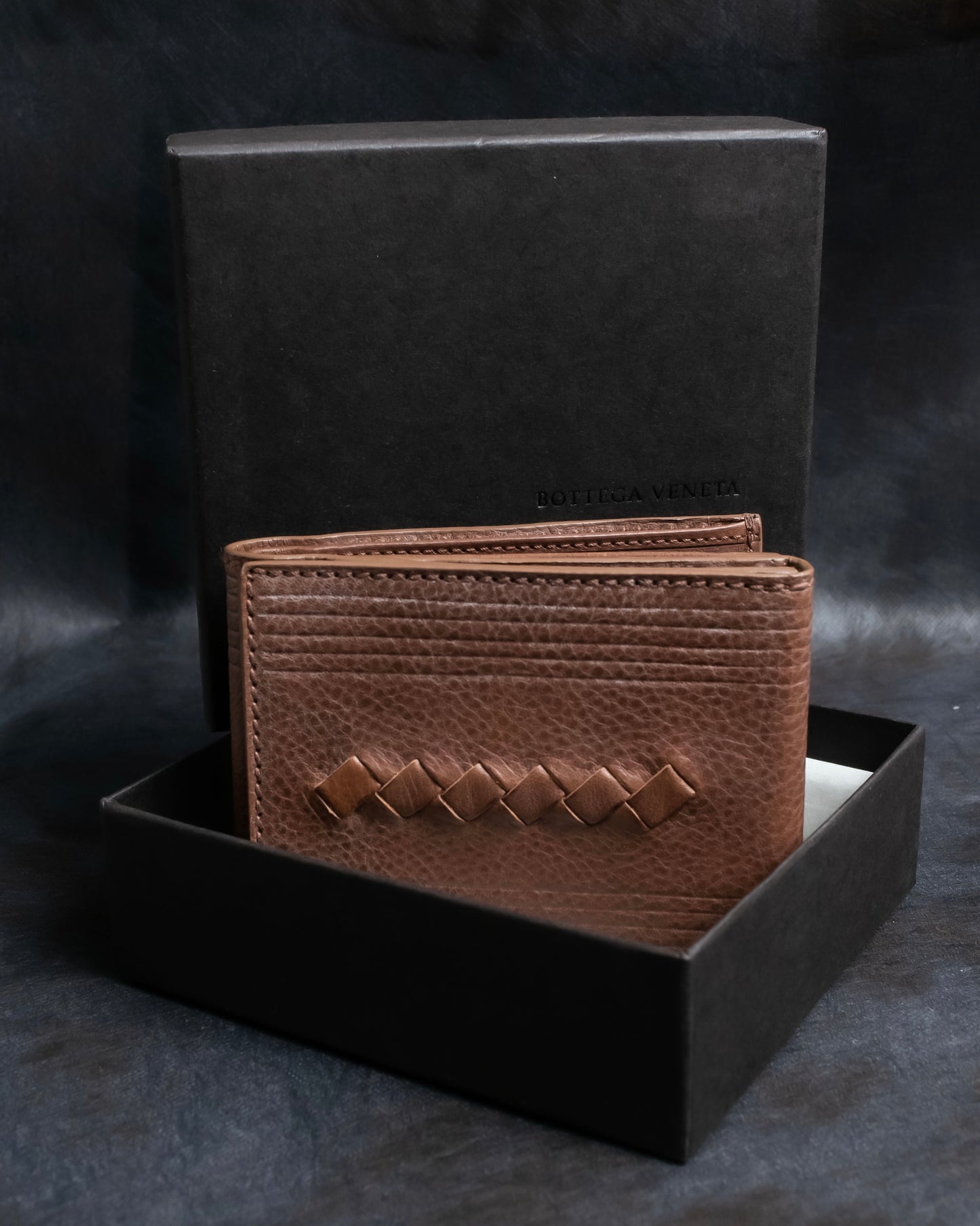 "BOTTEGA VENETA" Braided design leather bifold wallet