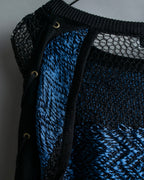 "TOGA ARCHIVES" String design mesh switching melange knit