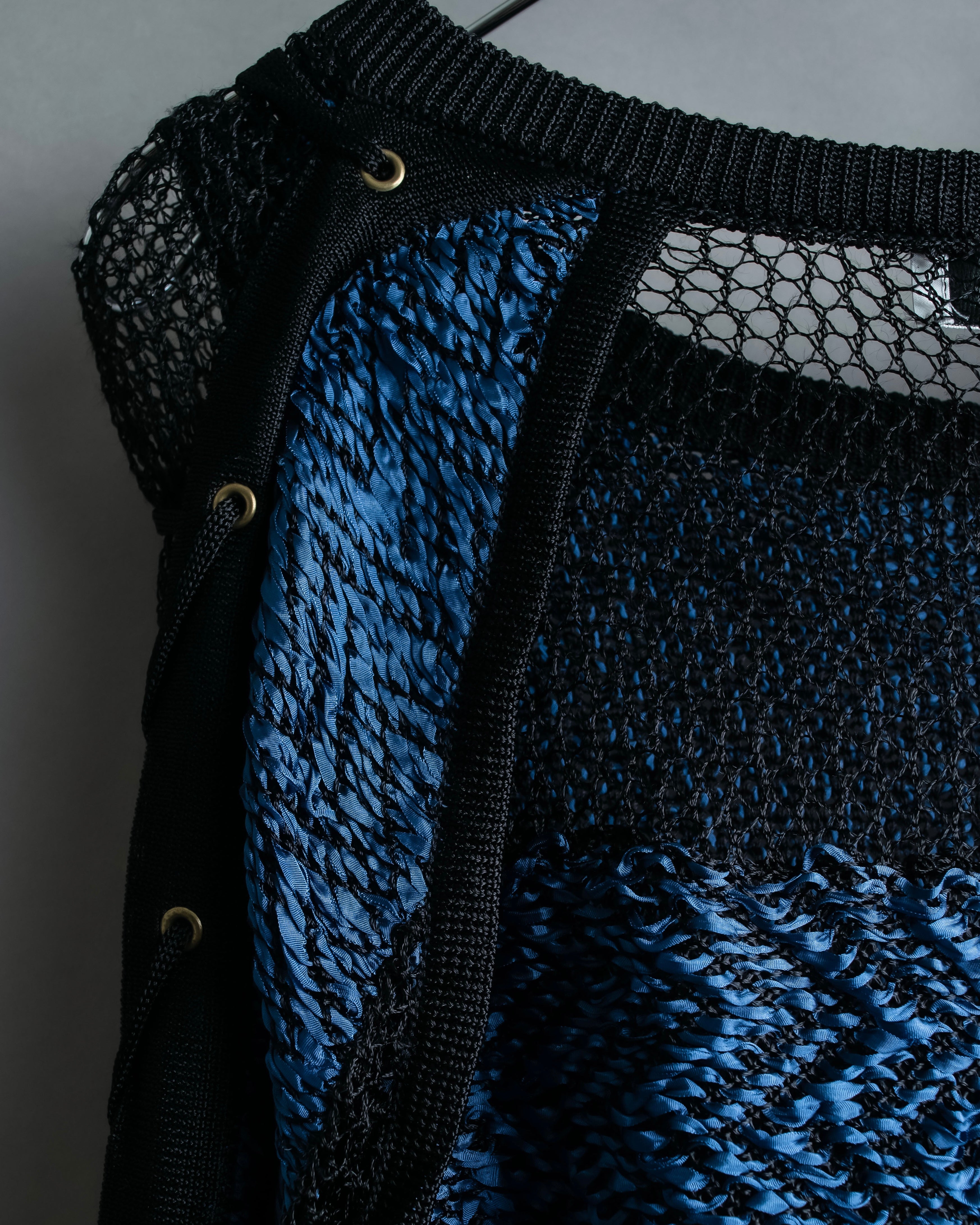 "TOGA ARCHIVES" String design mesh switching melange knit