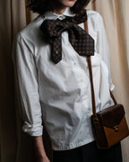 "LOUIS VUITTON" Damier check silk jacquard neck tie