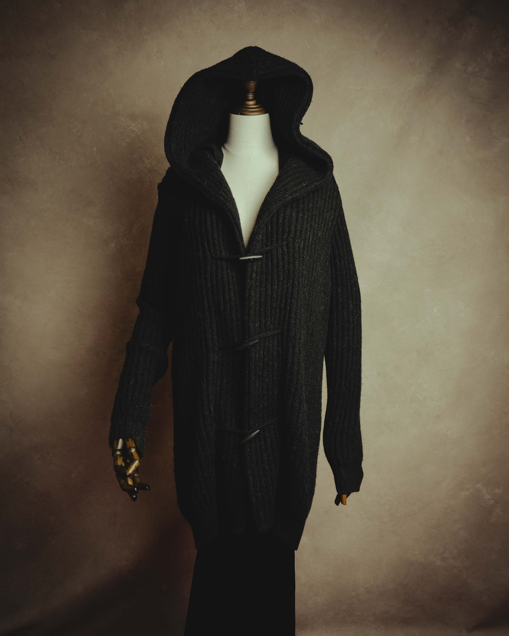 "MM6 Maison Martin Margiela" 00's-10's Alpaca blend hooded knit duffle coat