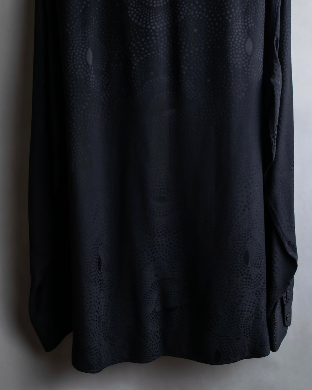 "Saint Laurent" Jacquard pattern silk satin shirt