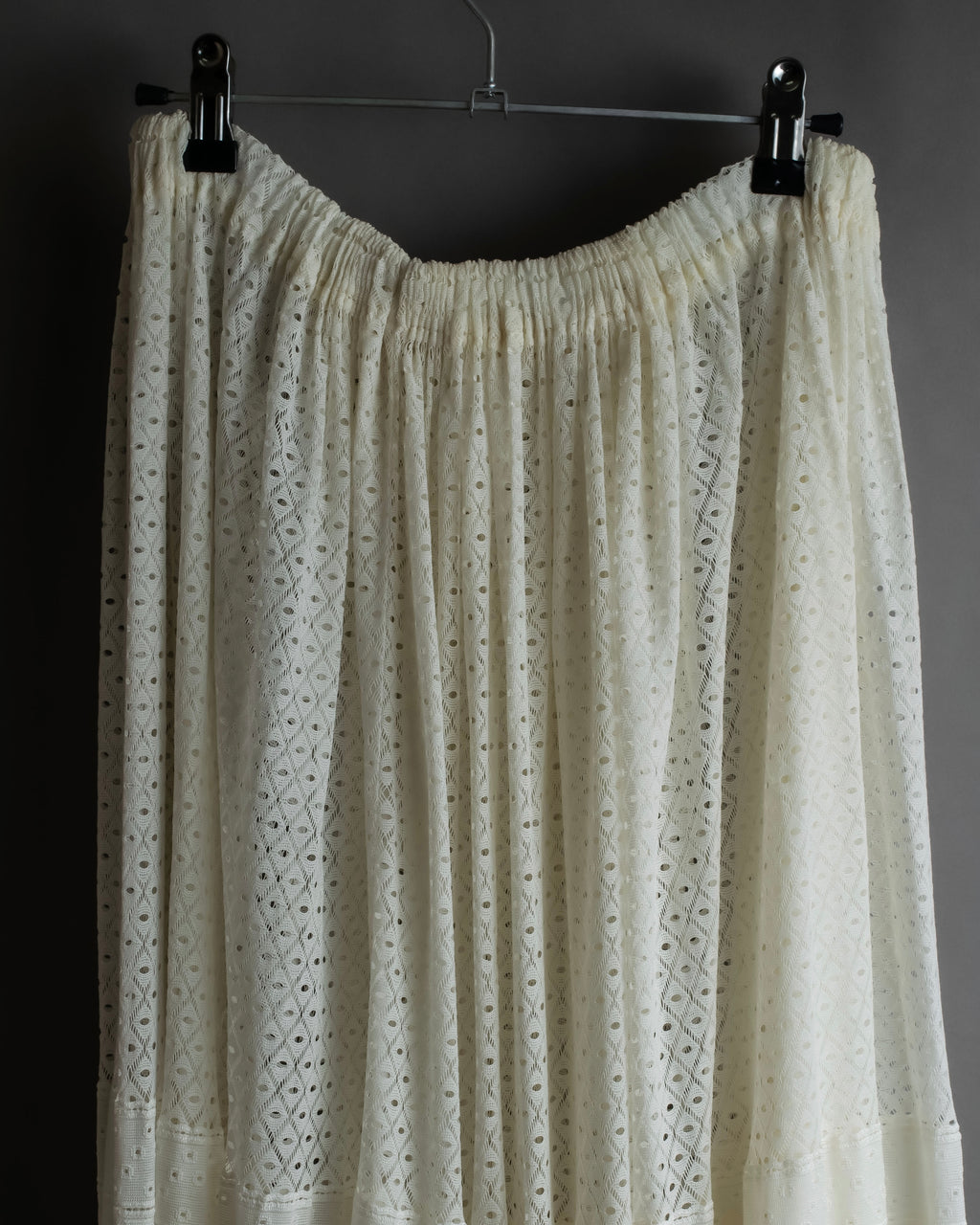 "YOHJI YAMAMOTO" 1992SS eyelet cutwork lace design long skirt