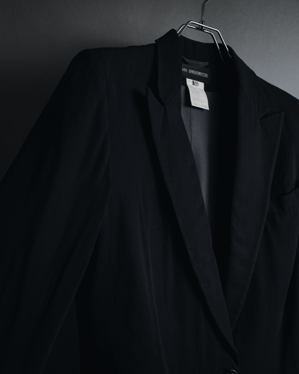 "ANN DEMEULEMEESTER" 90年代-00年代 流体人造丝原羊毛定制夹克