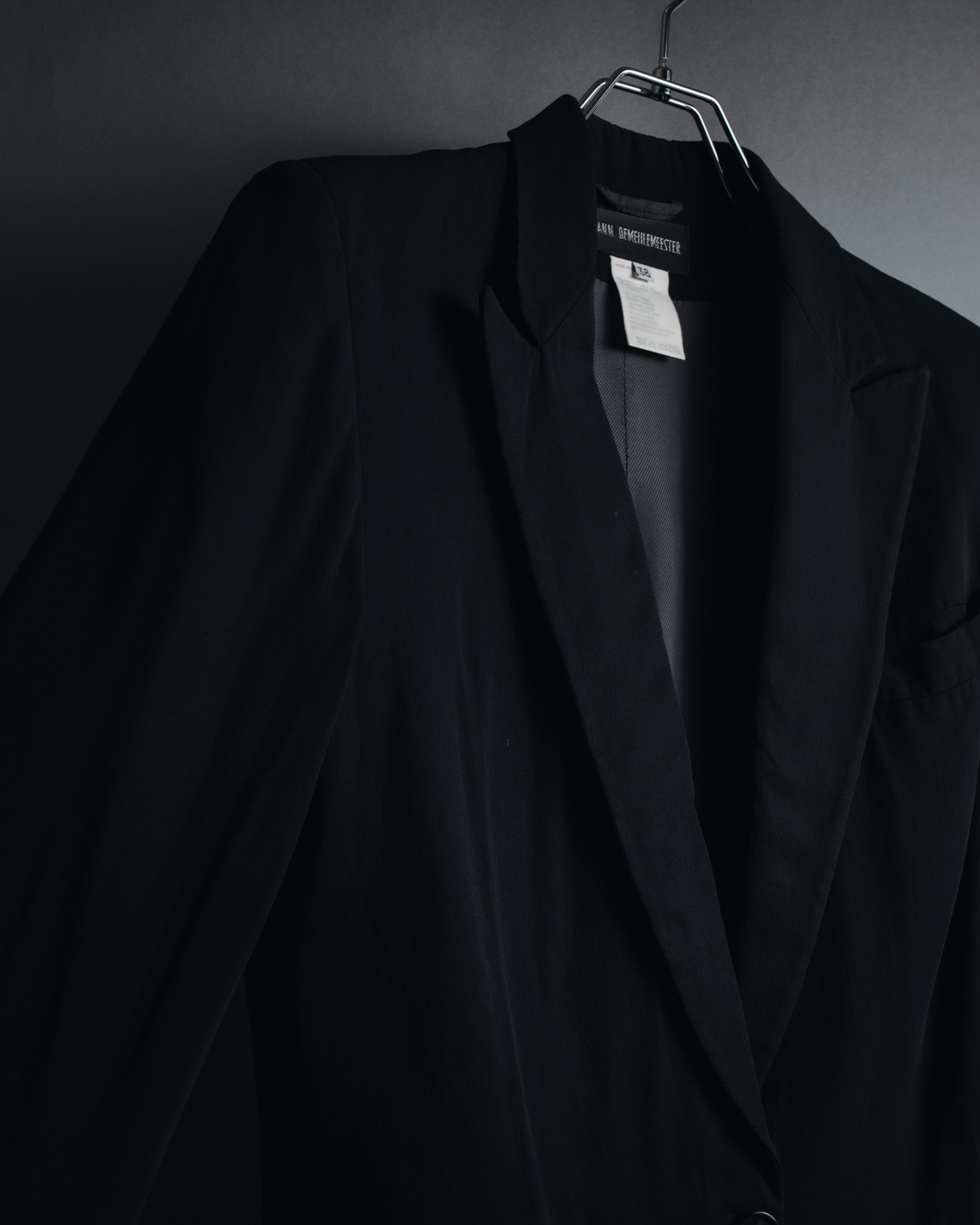 "ANN DEMEULEMEESTER" 90年代-00年代 流体人造丝原羊毛定制夹克