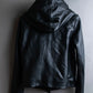 "HELMUT LANG"Boa switching shape leather zip-up jacket