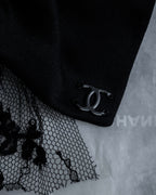 "CHANEL" 16AW Tulle lace design ribbon brooch