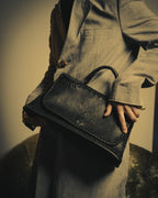 -SPECIAL- “FENDI” 80’s-90’s Coat of arms embossed whipstitched leather handbag