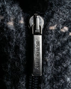 "BURBERRY" Check pattern double zipper hooded coat