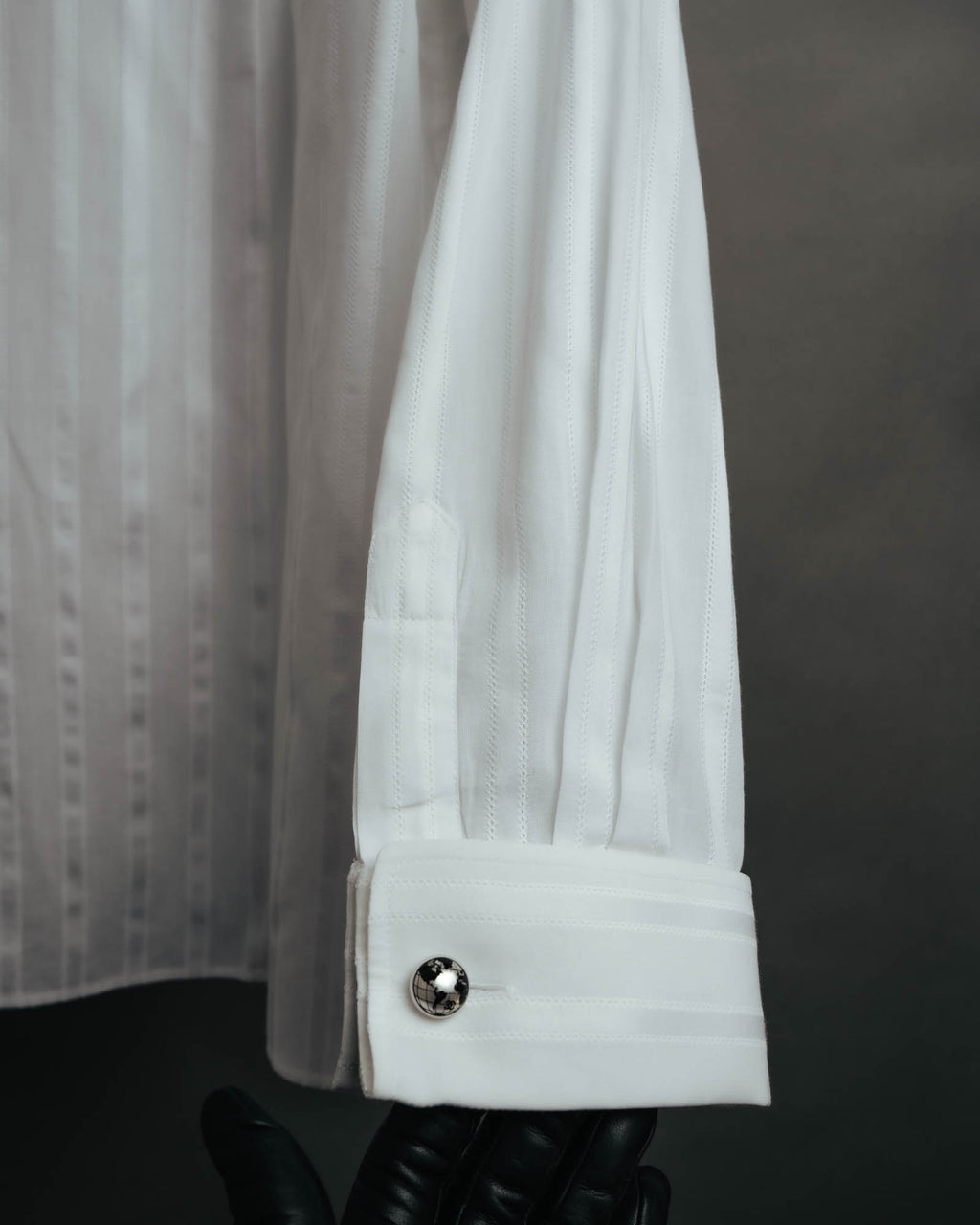 -SPECIAL- “CHANEL” 08 Cruise Collection Sheer cotton stand collar shirt