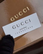 "GUCCI" Charlotte whipstitch hobo leather shoulder Bag