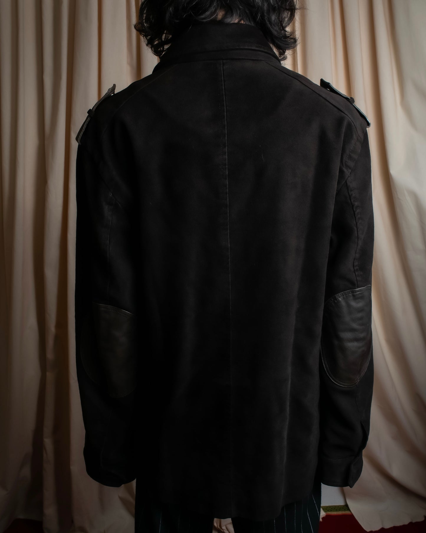 "ARMANI COLLEZIONI" Military detail elbow patch zip-up jacket