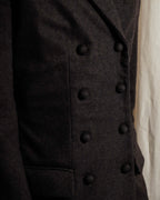 "FENDI" Double-breasted heavy duty wool flannel jacket