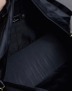 "Rudolph Valentino" Striped nylon combination 2-way boston bag