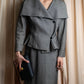 "Max Mara" 2way shape jacket & box pleated mid length skirt set up