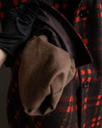 "HUGO BOSS" Plaid brushed wool tailored coat