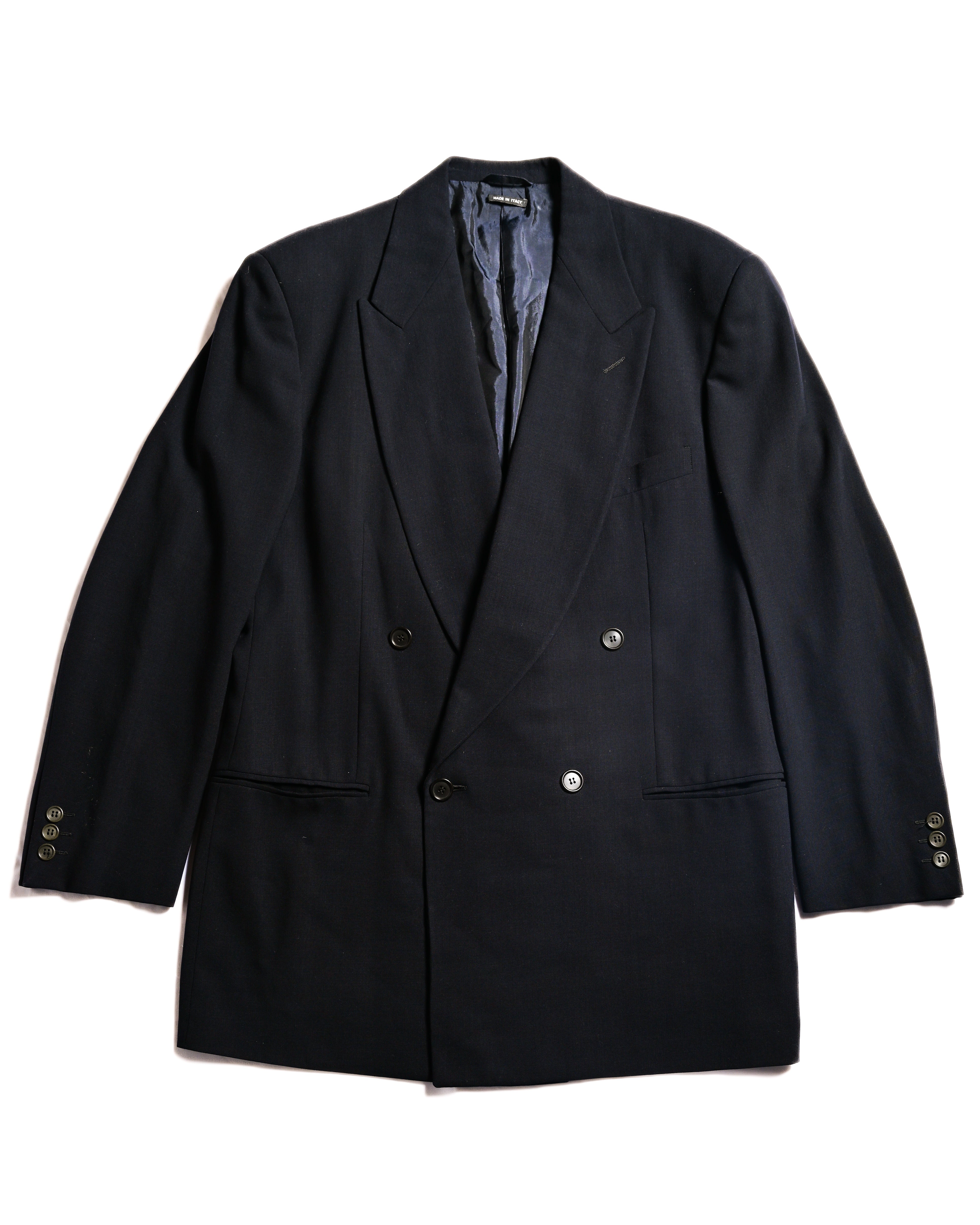 GIORGIO ARMANI/ Curved Lapel Oversized Double Breasted Tailored