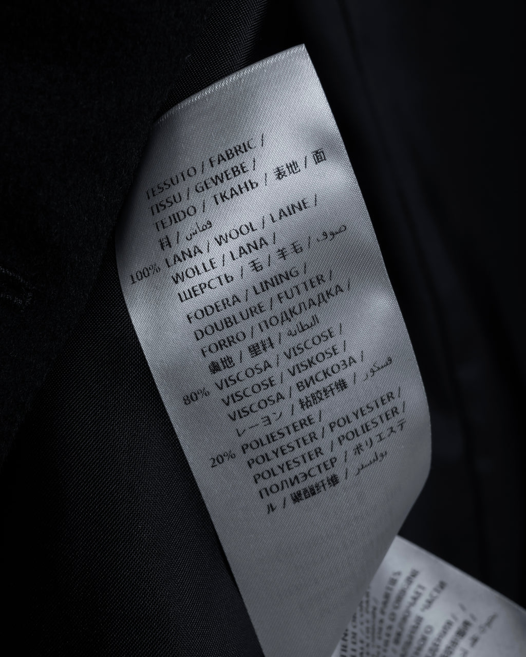 "GUCCI" Michele period solid black wool tailored coat