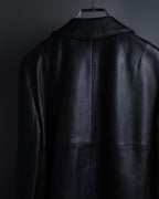 "Weekend Max Mara" Minimalist design center zip-up leather jacket