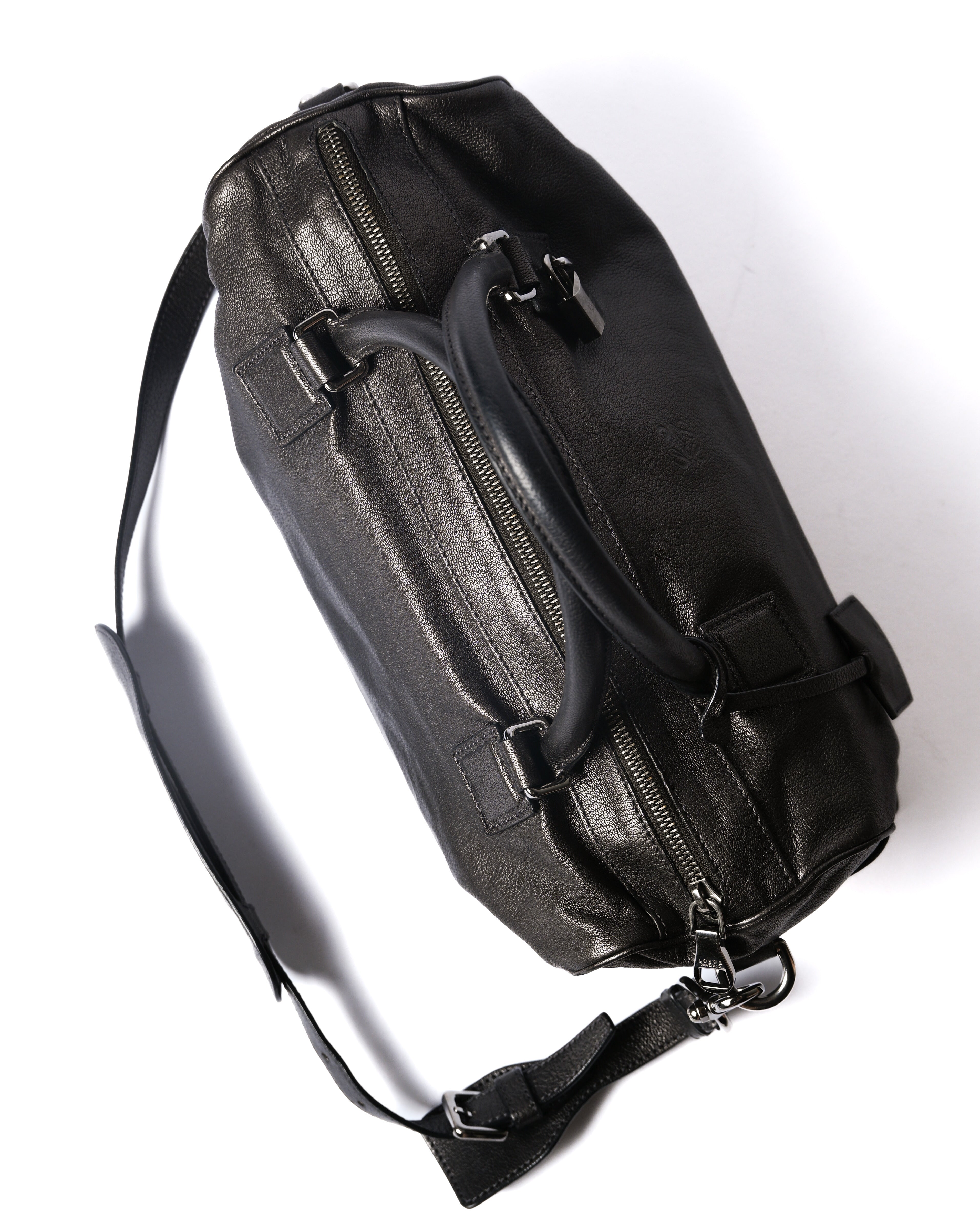 LOEWE/ Anagram 2 Way Mini Boston Hand Bag Metallic Black