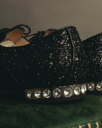 "Miu Miu" 2010's Embellished glitter lace-up oxford shoes