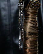 "Salvatore Ferragamo" silver gangini logo chain bracelet