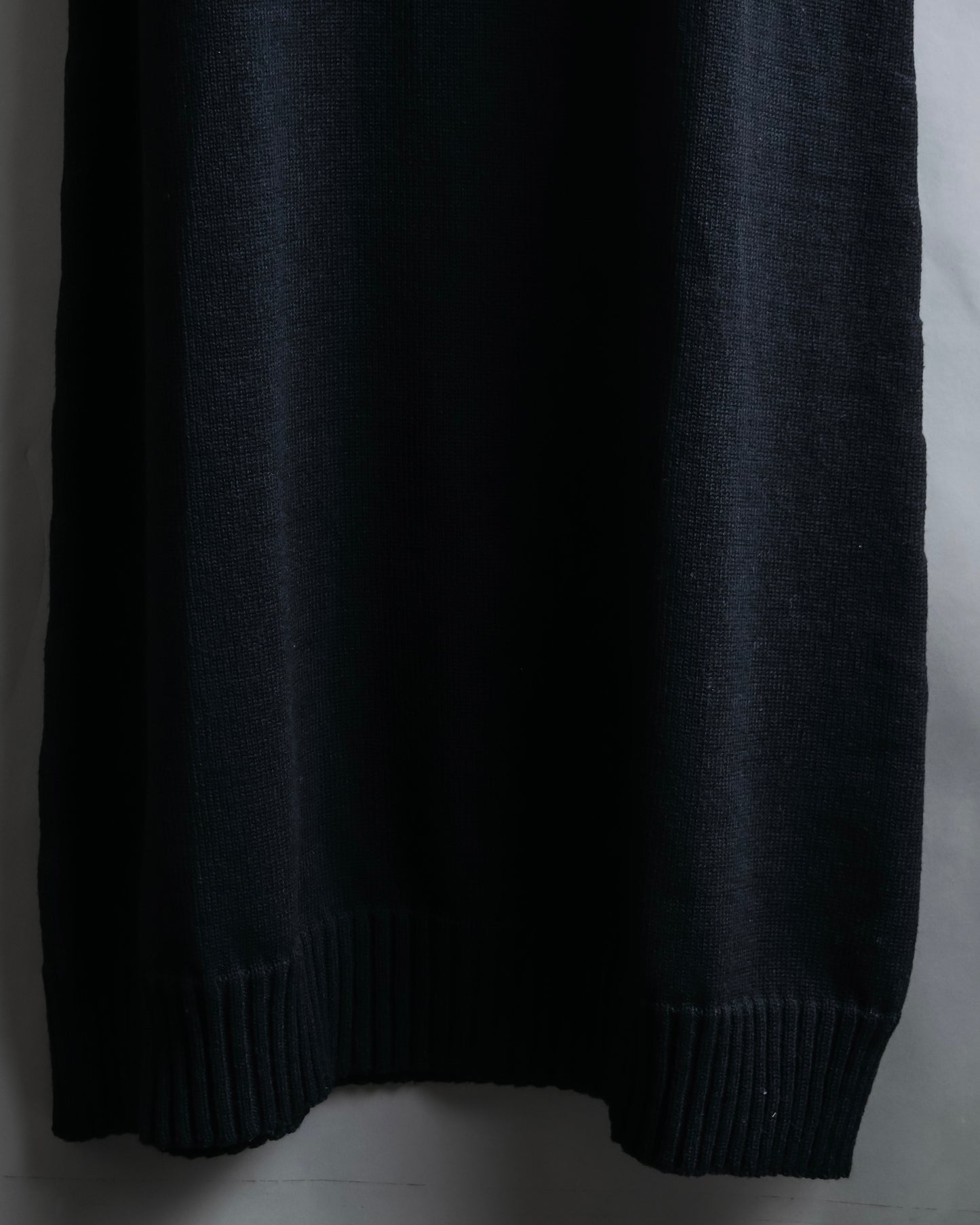 "tricot COMME des GARCONS" Maxi length deep black knit dress