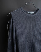 "CECILIE BAHNSEN" Drawcord design Hole detail ribbed knit