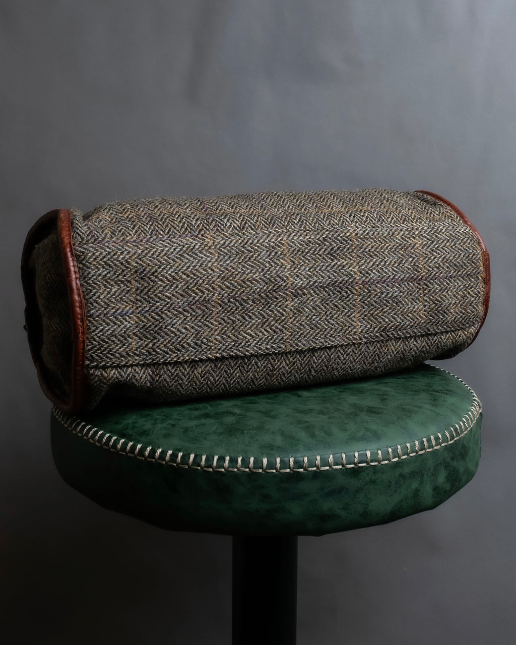 "Harris Tweed" Herringbone wave boston bag