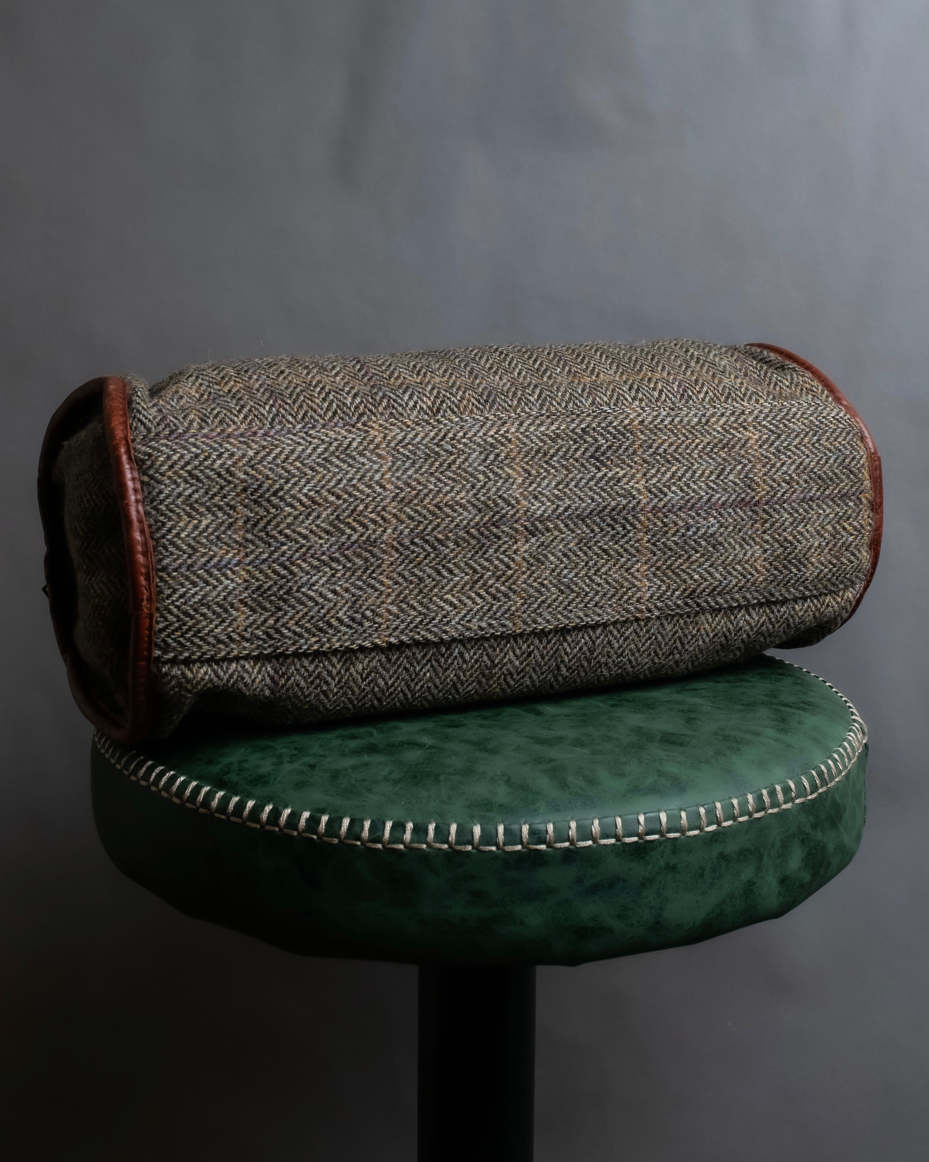 "Harris Tweed" Herringbone wave boston bag