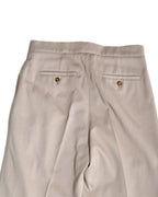 MAX MARA / Virgin Wool Two-Tuck Wide Straight Trousers Beige