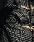 “Harris Tweed” Hooded plaid duffle coat