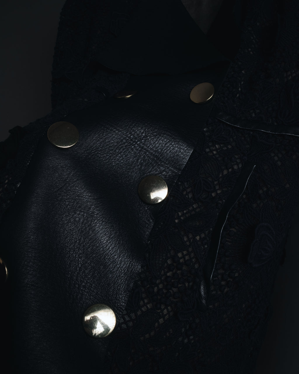–SPECIAL– "VALENTINO"
Early 2010s lace and leather double-breasted jacket