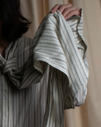 "MAISON MARGIELA" 16SS bowtie design striped long shirt