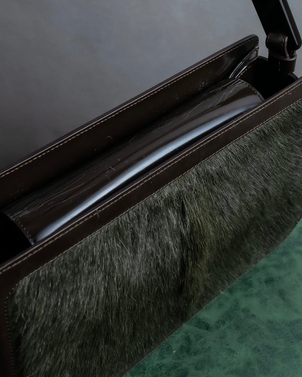 "CELINE" 2000's Made of pony leather one-handle bag