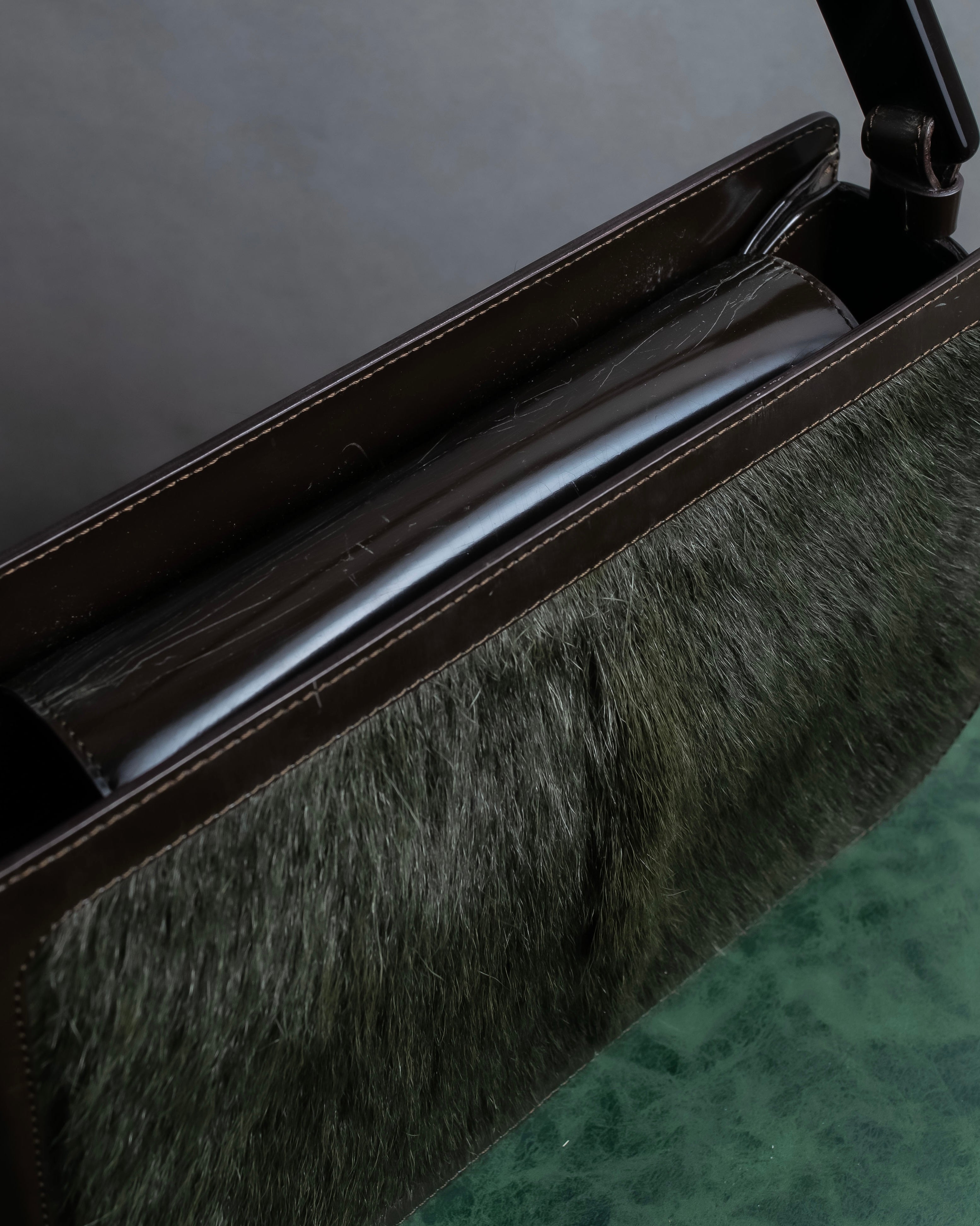 "CELINE" 2000's Made of pony leather one-handle bag