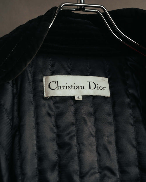 "Christian Dior" 80's-90's Quilted velvet padded jacket
