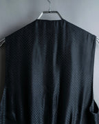 "DOLCE & GABBANA" Pattern switching peak lapel gilet