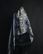 "Christian Dior" 80’s-90’s botanical dior typography silk scarf