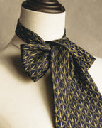 "GUCCI" 80's Nautical patterned silk necktie