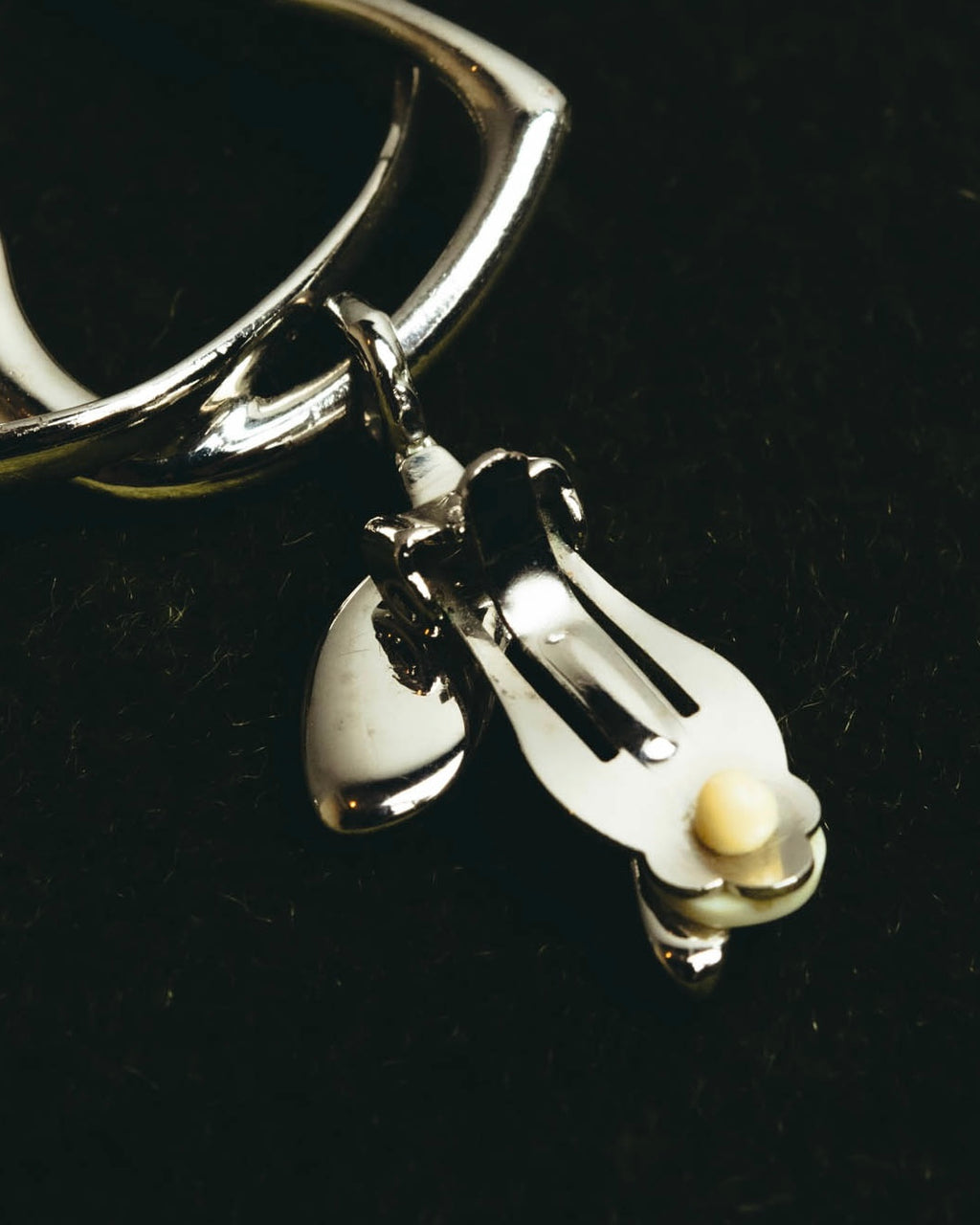 “BALENCIAGA” 2017-2023 organic heart and arrow clip-on drop earrings