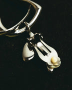 “BALENCIAGA” 2017-2023 organic heart and arrow clip-on drop earrings